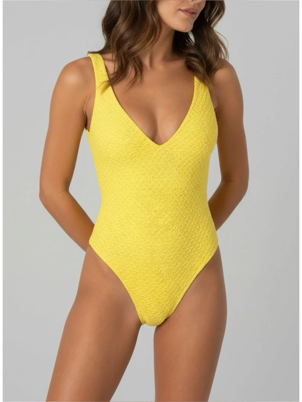 MONDAY SWIMWEAR Santa Caterina One Piece Swim, Citrus Crochet, Medium